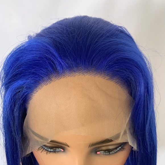 Gorgeous 28” Royal Blue 13x2.5 Versatile Lace Front Premium Fiber Wig - Picture 9 of 13